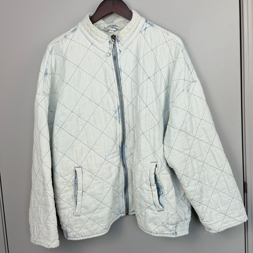 Gap Quilted Transitional Jacket Indigo Chambray A… - image 3
